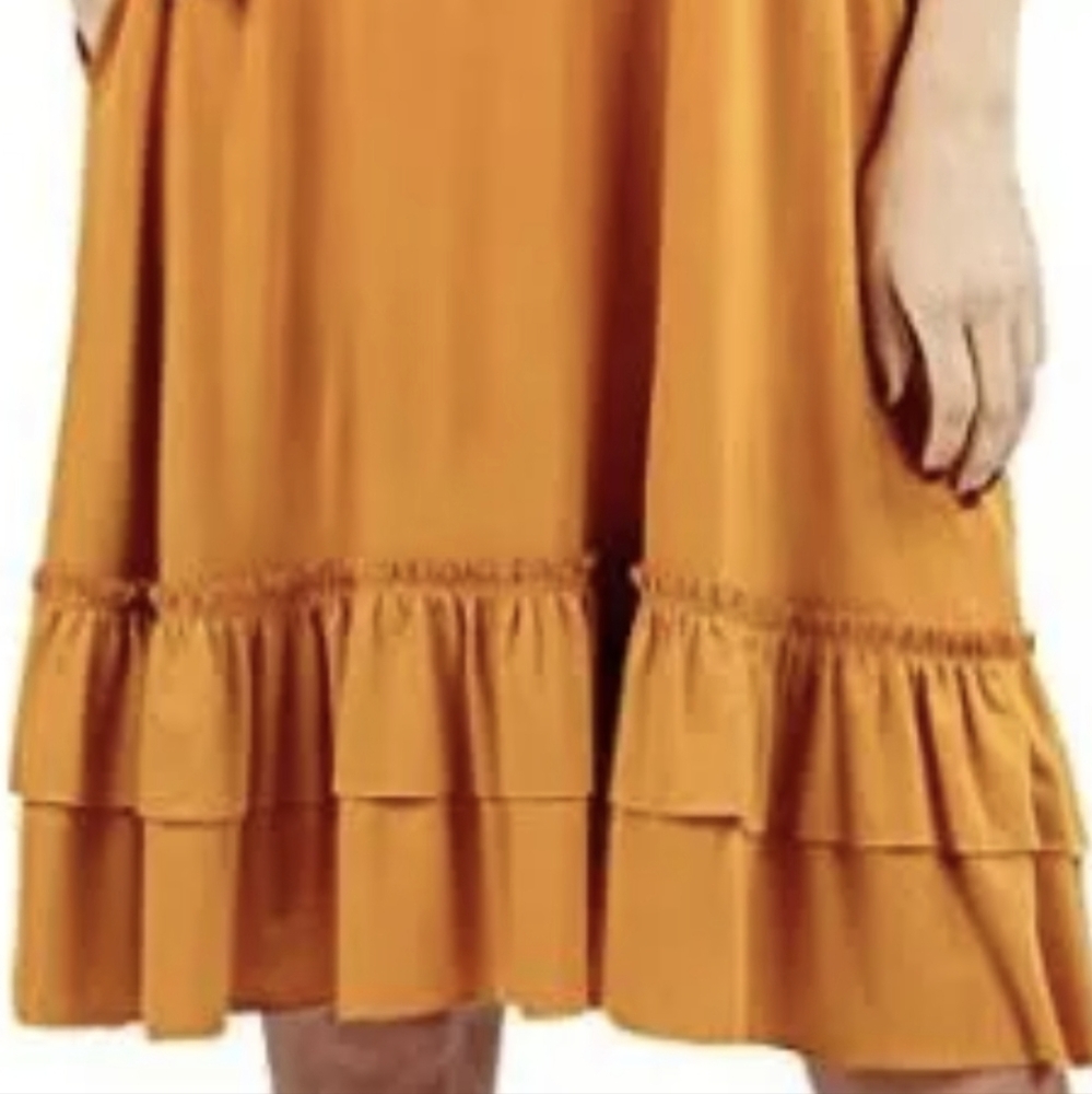 Zenana Ruffle Bottom Dress - Picture 2 of 4